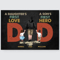 Gifts for Dad Personalized Wall Art Daughter's First Love Son's First Hero