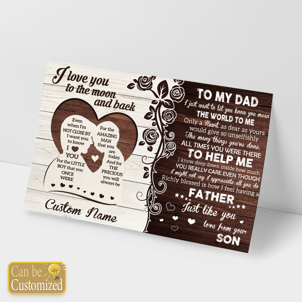 Personalized Gift From Son Love You To The Moon And Back Wall Art