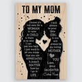 Gifts From Daughter To Mom Poster Silhouette Meaningful Quotes