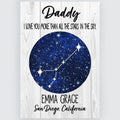 Personalized Wall Art Horoscope Birthday Gifts for Dad I Love You More Than All The Star