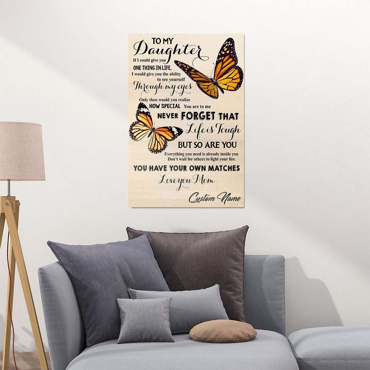 Gifts For Daughter From Mom To My Daughter Custom Name Meaningful Quotes Butterfly