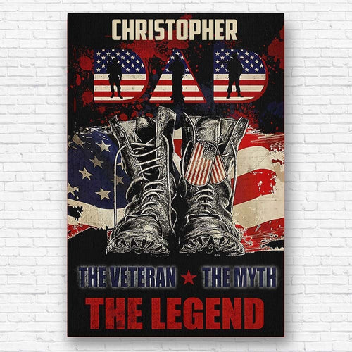 4th of July Gifts for Military Dad Wall Art Personalized Patriotic Gifts