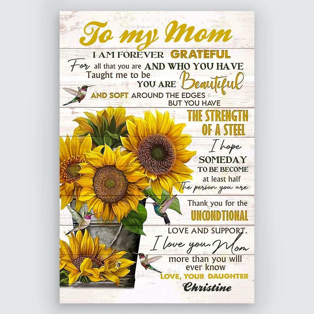 Personalized Sunflower Wall Art Gifts For Mom From Daughter