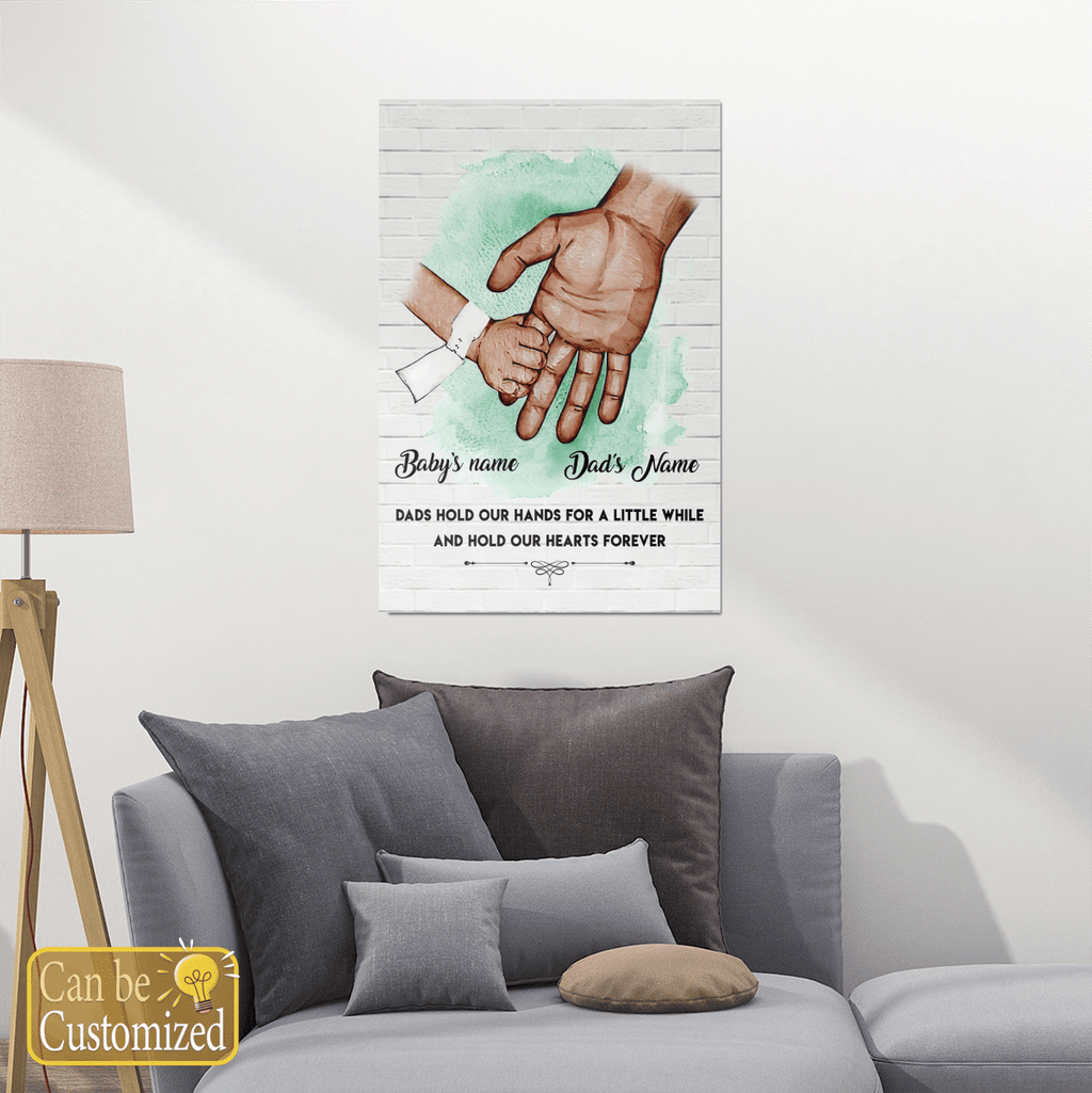 Gifts for New Dad Custom Wall Art Gift With Meaningful Quote