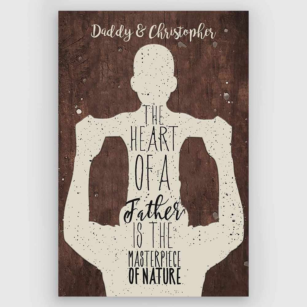 Dad Gifts Dad and Son Wall Art with Meaningful Quote Personalized