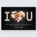 Gifts for Dad from Daughter Custom Photo Wall Art I Love You