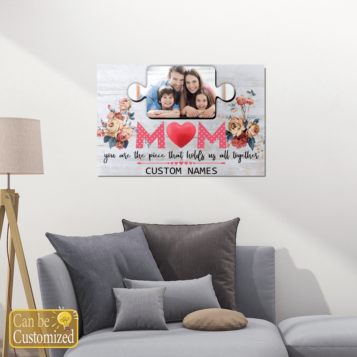 Gifts For Mom You Are The Piece That Holds Us All Together Custom Name Photo