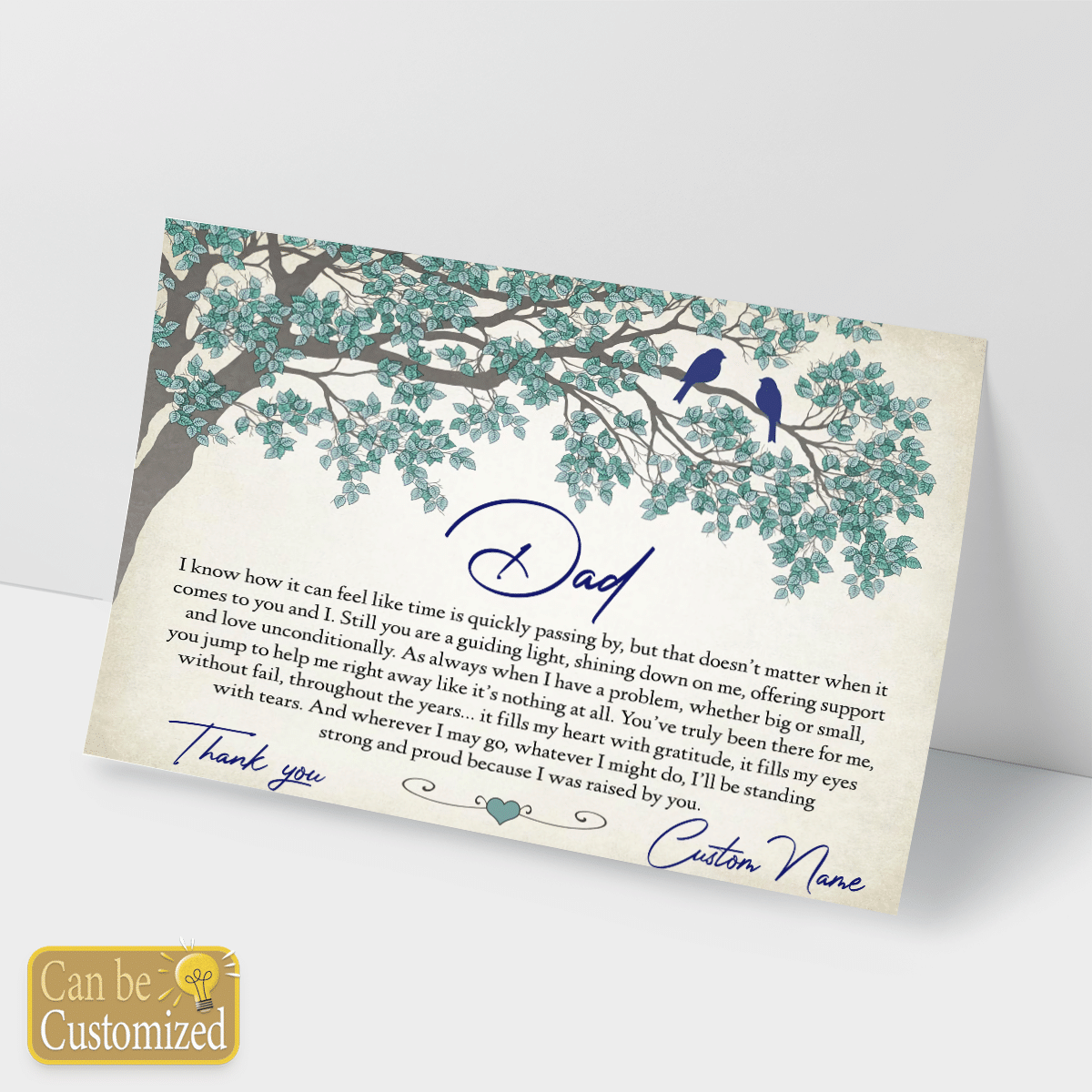 Gifts for Dad I'll Be Standing Strong And Proud Wall Art Personalized Gift