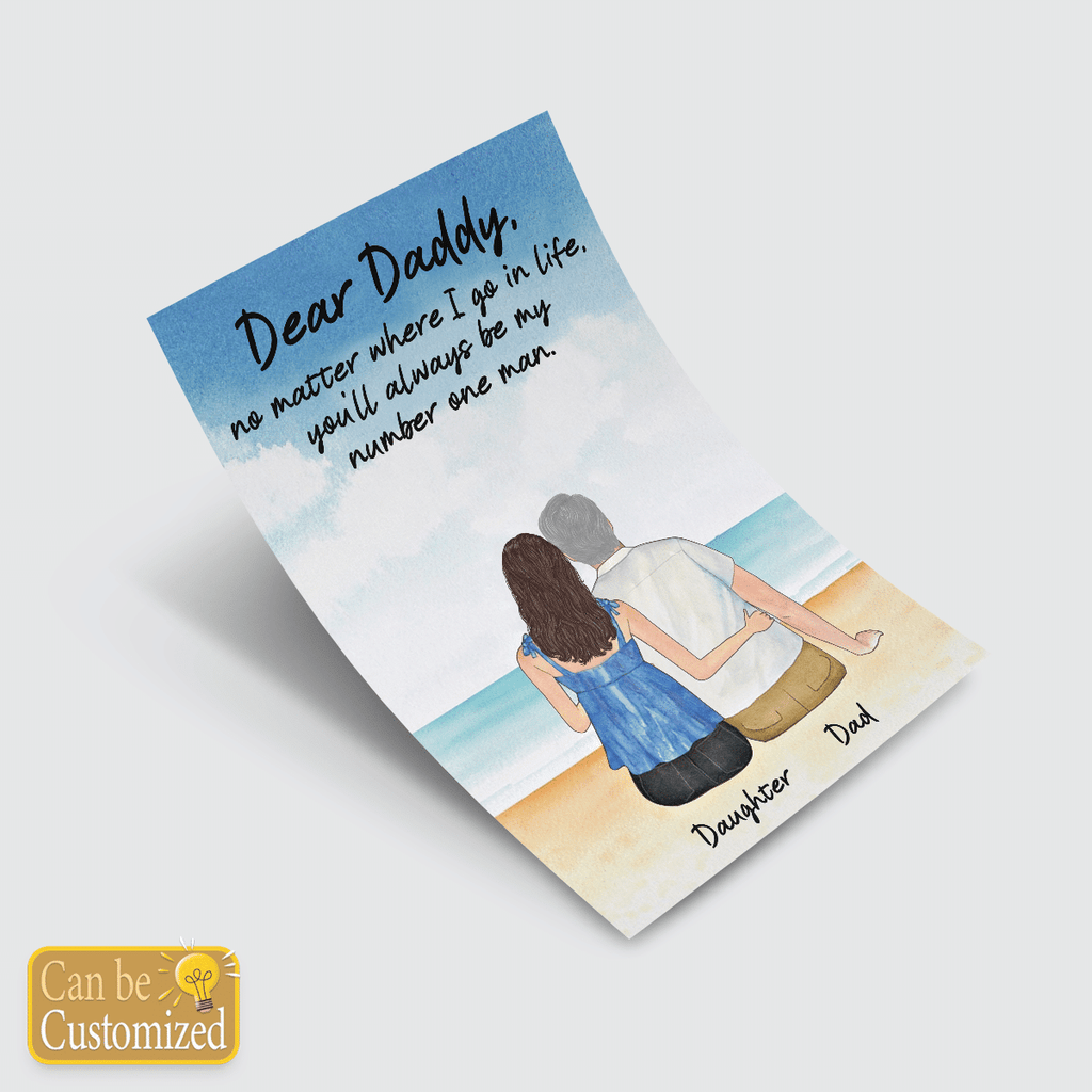 Gifts for Dad from Daughter Dear Daddy Personalized Wall Art