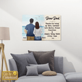 Gifts for Dad from Daughter Dear Dad Thanks For Being My Hero Custom Wall Art