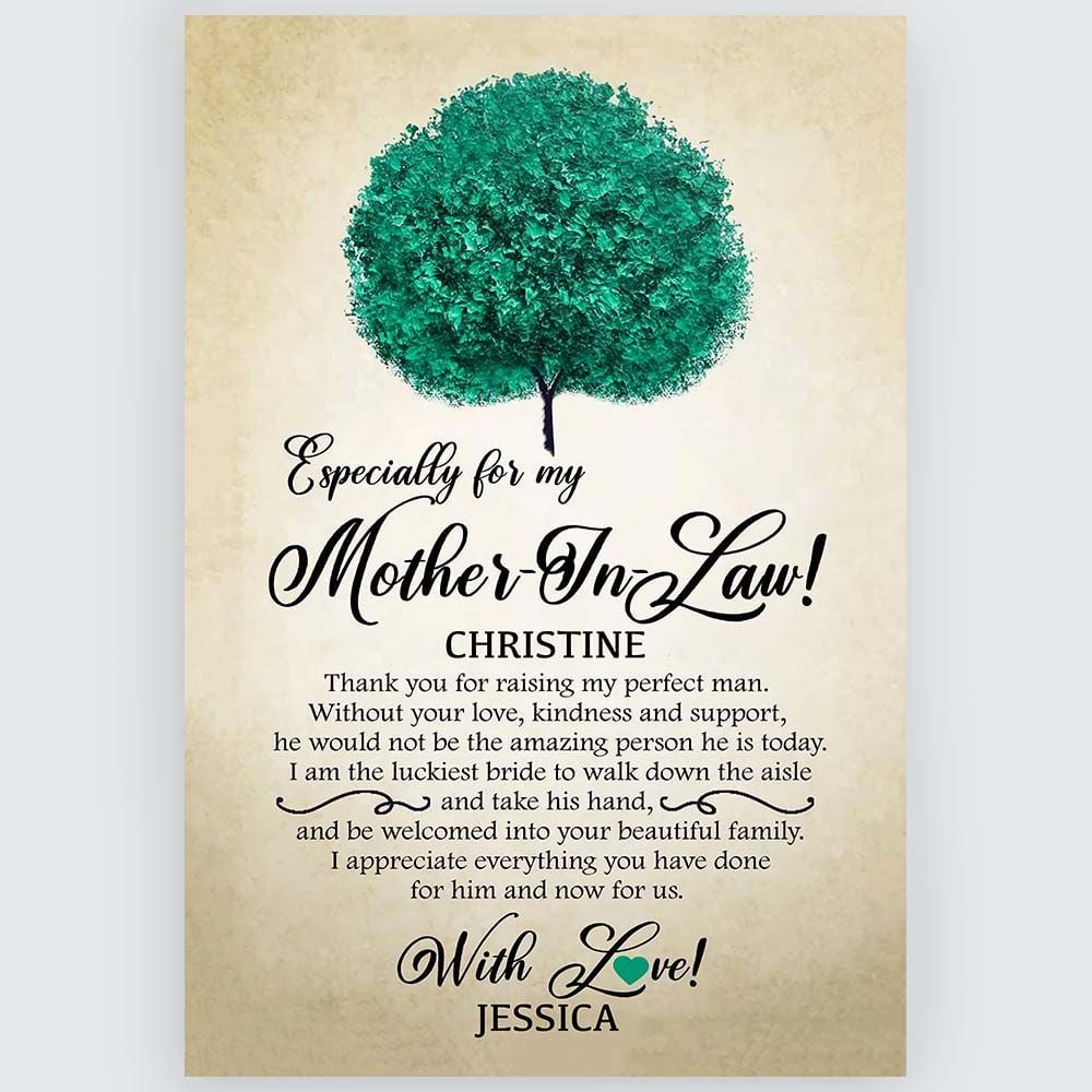 Especially Gifts for Mother In Law Meaningful Personalized Wall Art