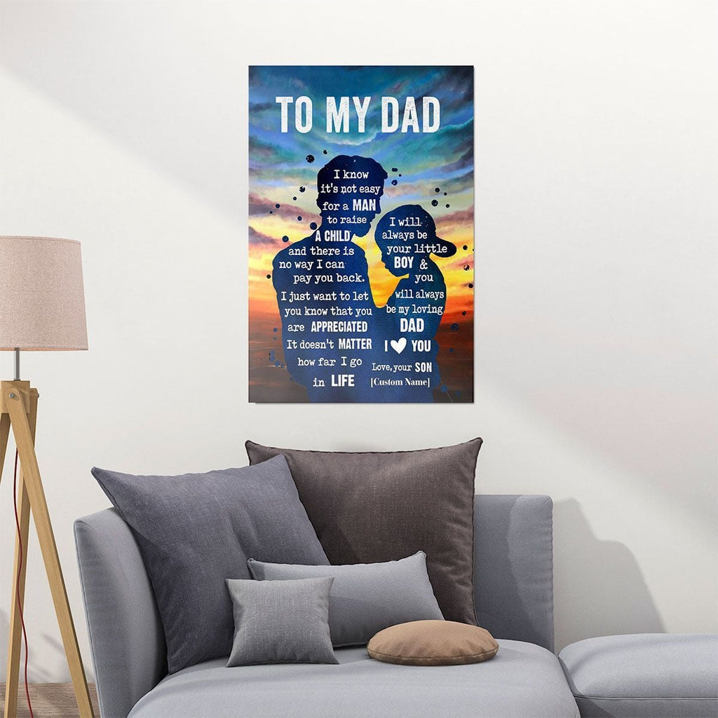 Gifts For Dad From Son Meaningful Quotes Wall Art