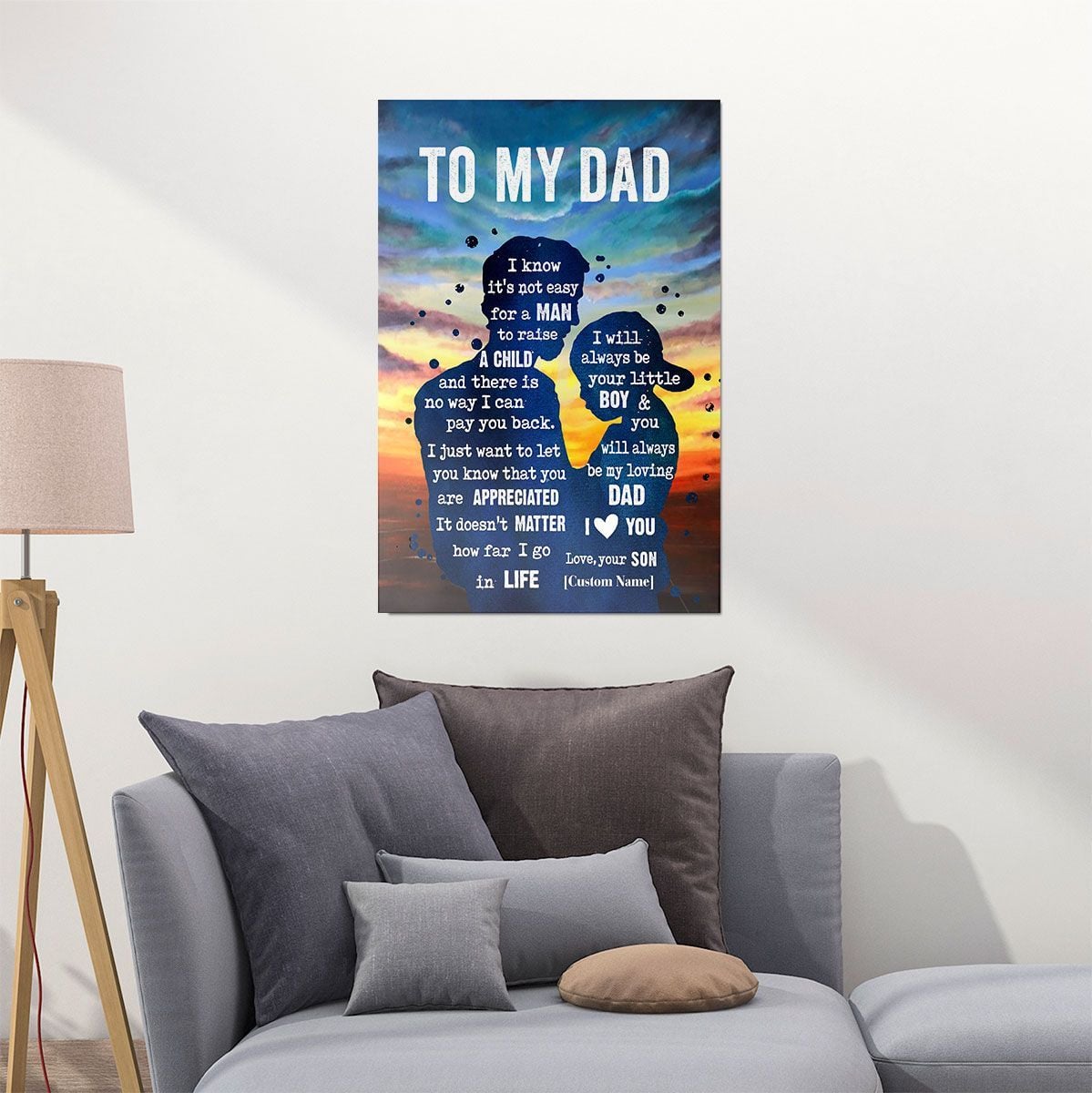 Gifts For Dad From Son Meaningful Quotes Wall Art