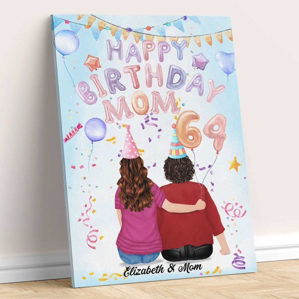Personalized Wall Art Custom Birthday Gifts for Mom from Daughter