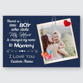 Personalized Gifts For Mom There's A Little Boy Who Stole My Heart Custom Photo and Name