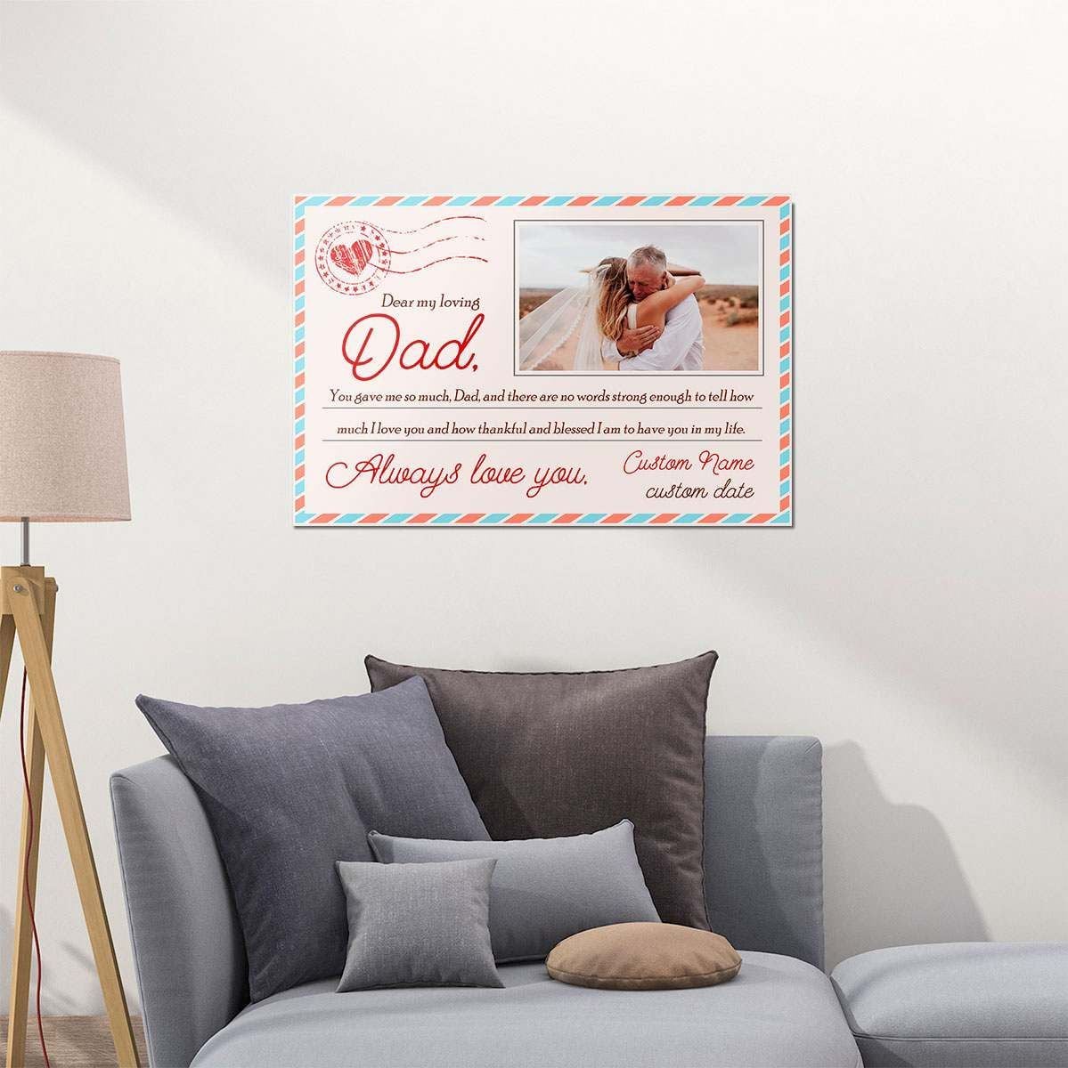 Personalized Gift For Dad Wall Art You Gave Me So Much Letter Style