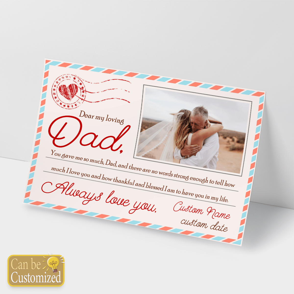 Personalized Gift For Dad Wall Art You Gave Me So Much Letter Style