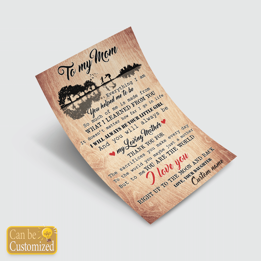 Personalized Gifts For Mom From Daughter To My Mom Meaningful Quotes Gifts Idea