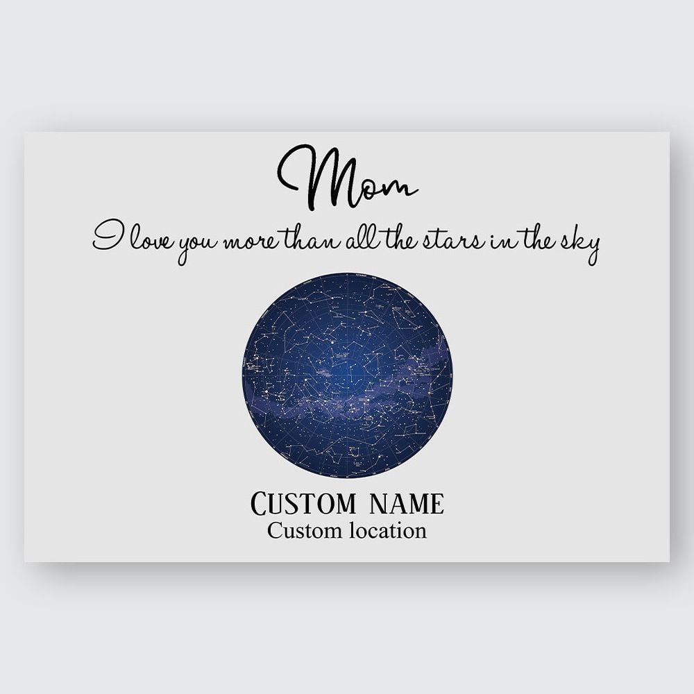 Personalized Gift For Mom 1 Constellation Map Wall Art