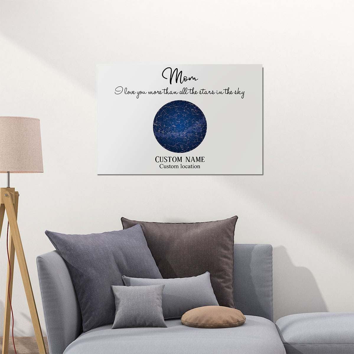Personalized Gift For Mom 1 Constellation Map Wall Art