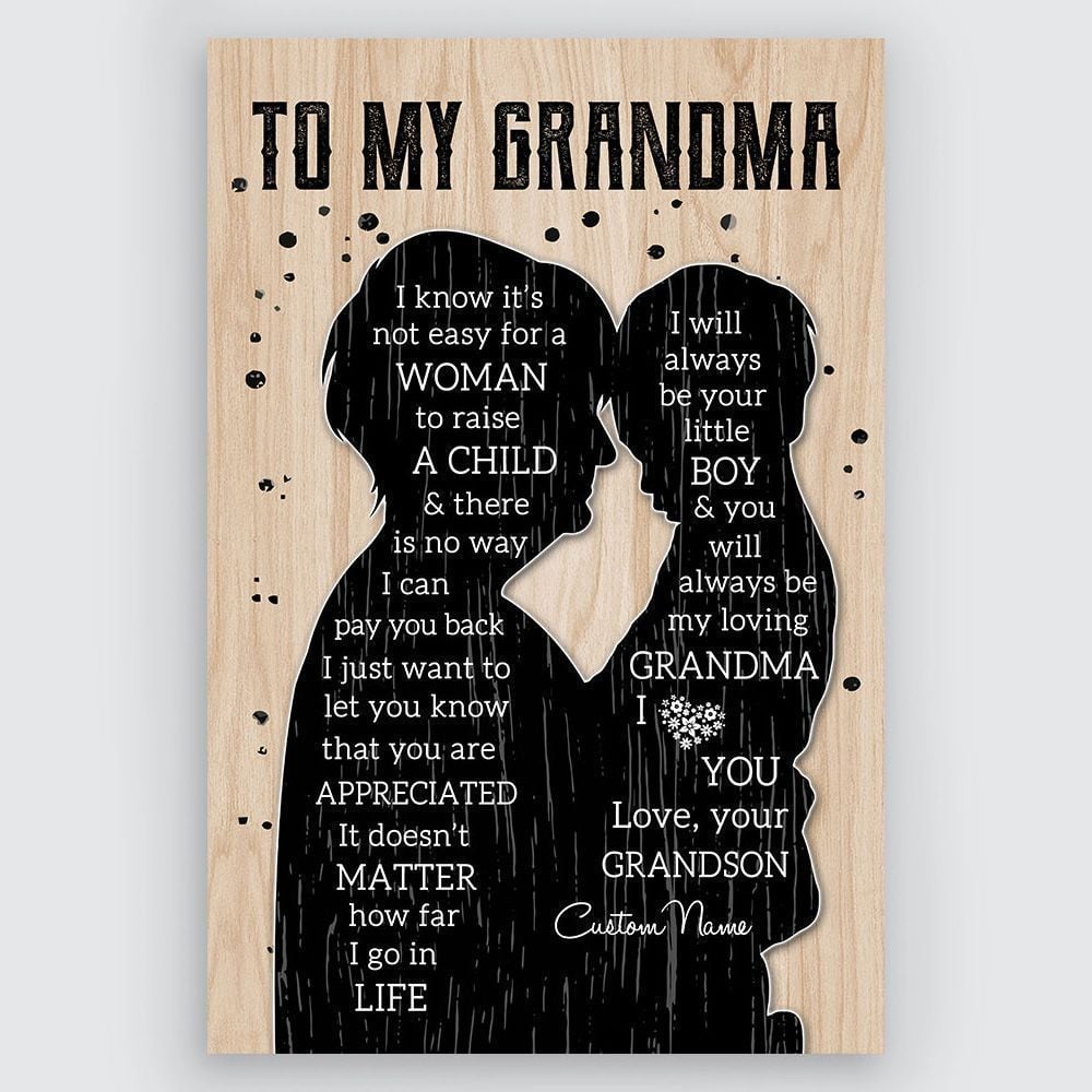 Gifts For Grandma From Grandson To My Grandma Custom Name Meaningful Quotes