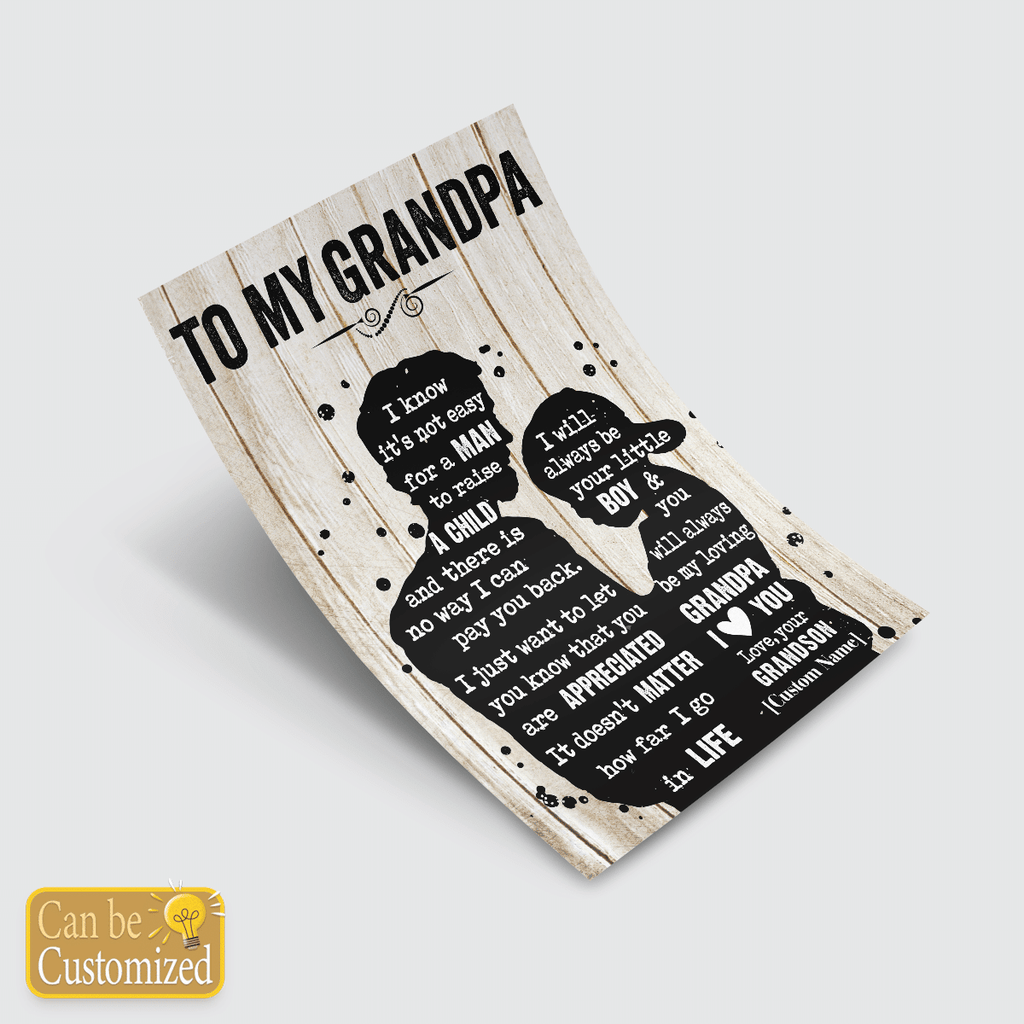 Gifts For Grandpa From Grandson Meaningful Quotes Wall Art