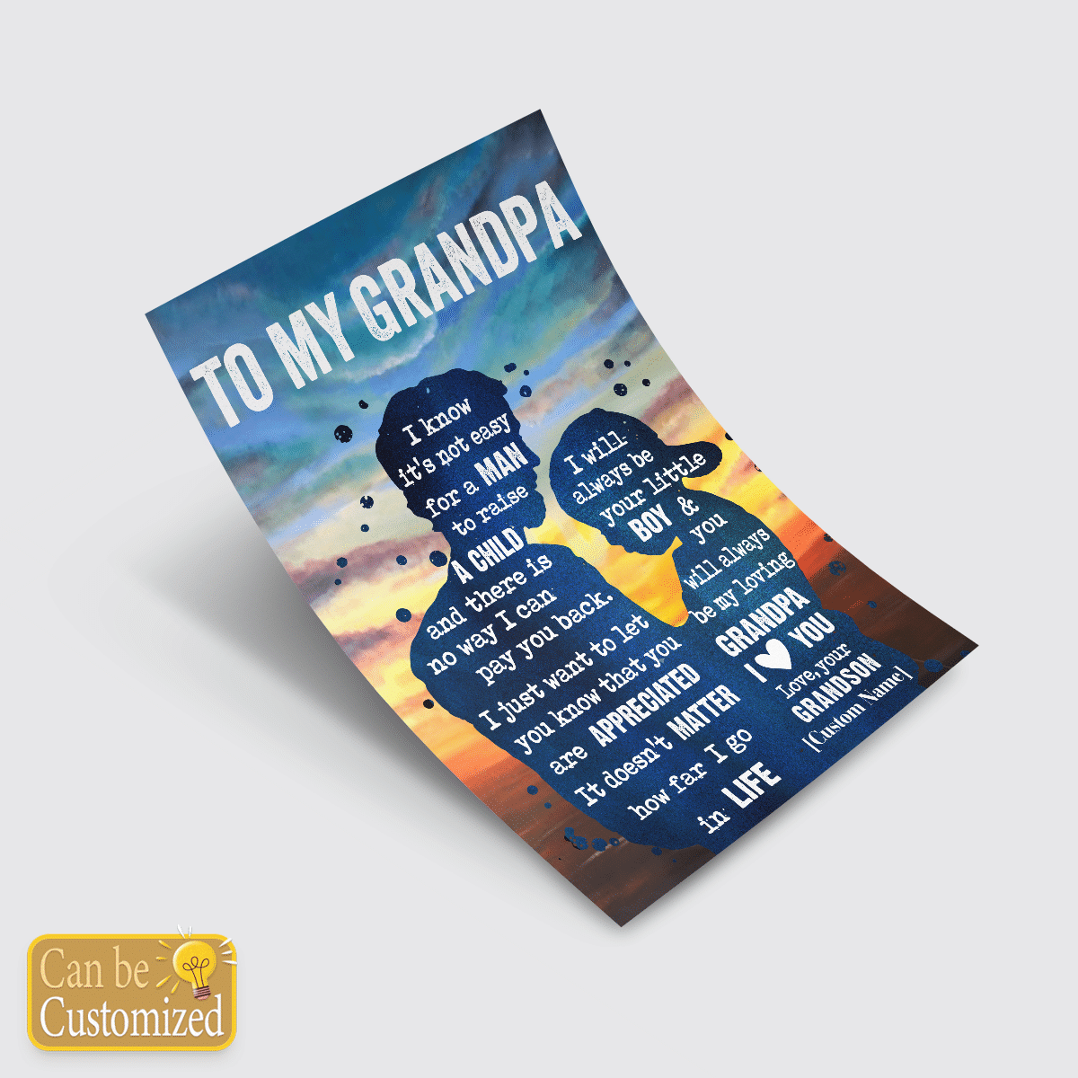 Gifts For Grandpa From Grandson Meaningful Quotes Wall Art