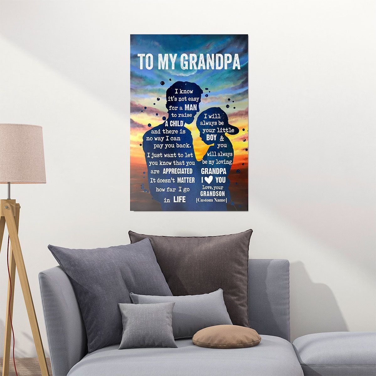 Gifts For Grandpa From Grandson Meaningful Quotes Wall Art