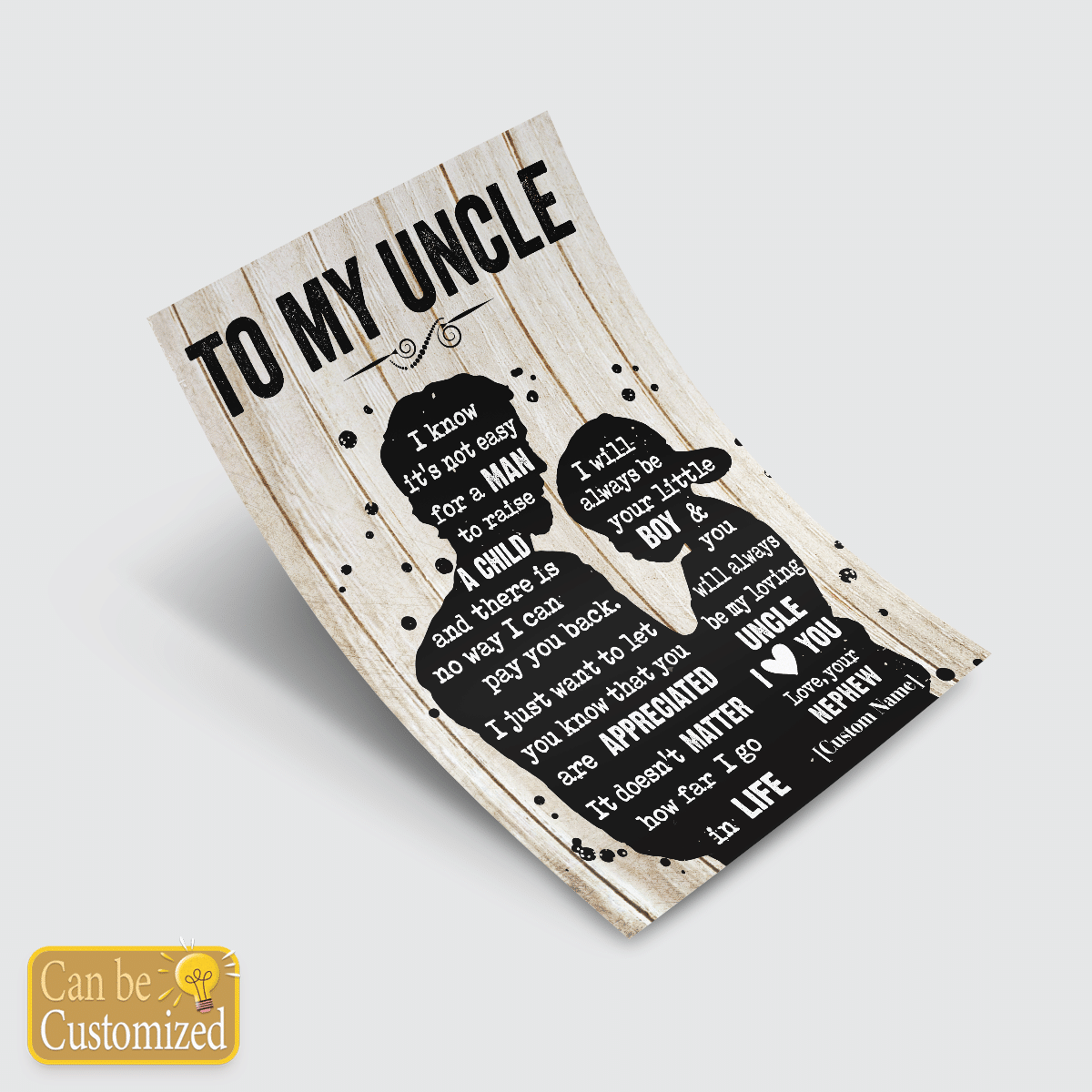 Gifts For Uncle From Nephew Meaningful Quotes Wall Art