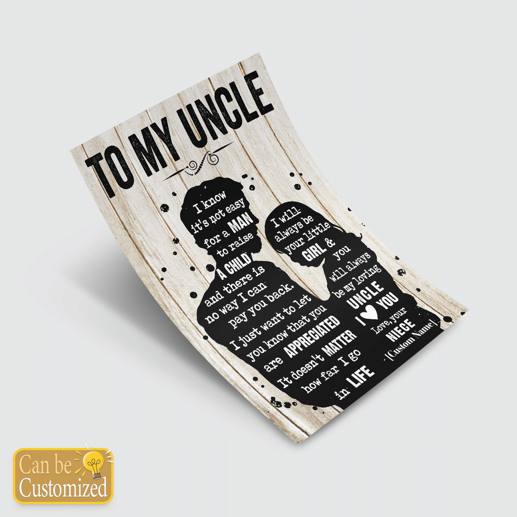 Gifts For Uncle From Niece Meaningful Quotes Wall Art