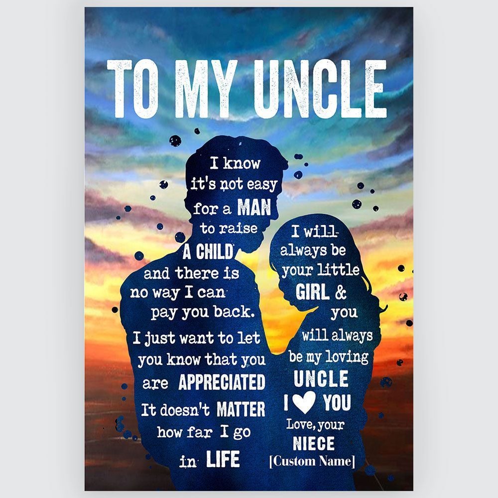 Gifts For Uncle From Niece Meaningful Quotes Wall Art