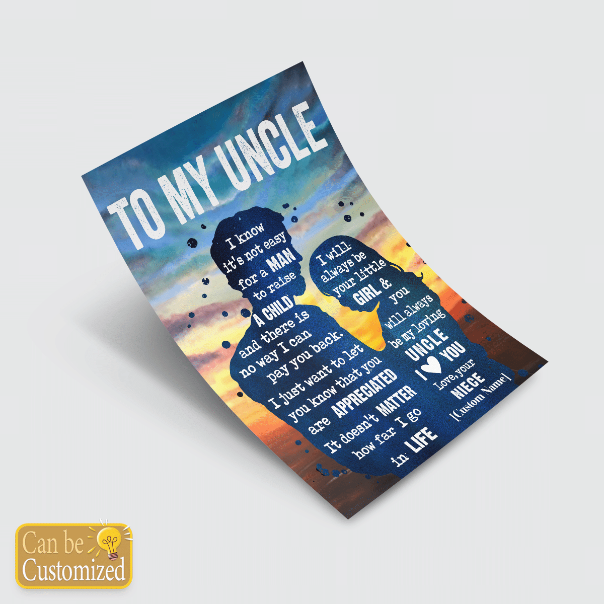 Gifts For Uncle From Niece Meaningful Quotes Wall Art