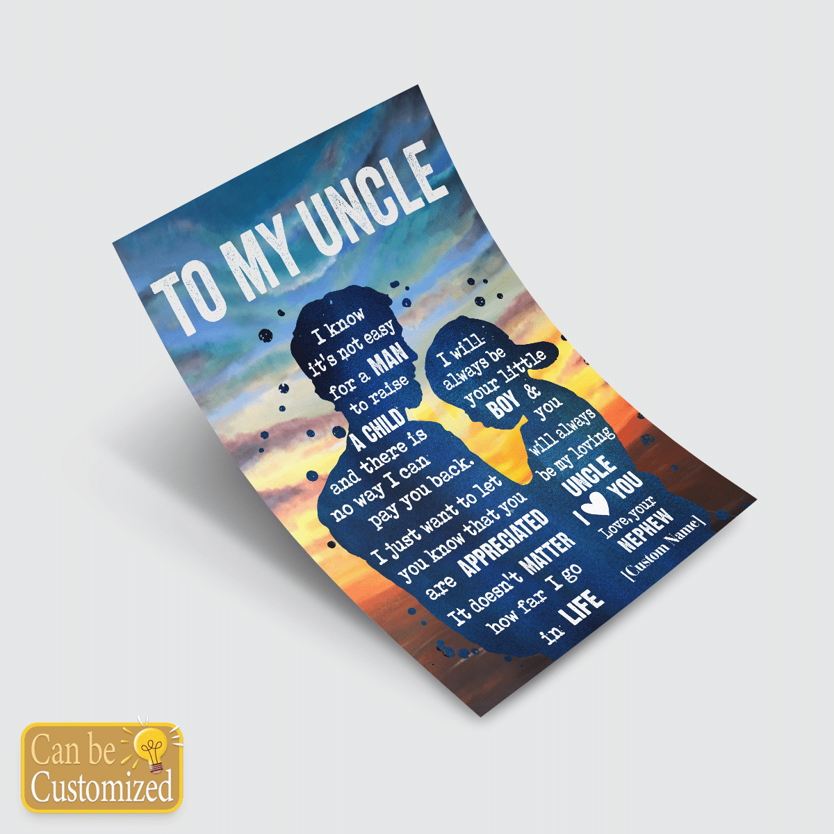 Gifts For Uncle From Nephew Meaningful Quotes Wall Art