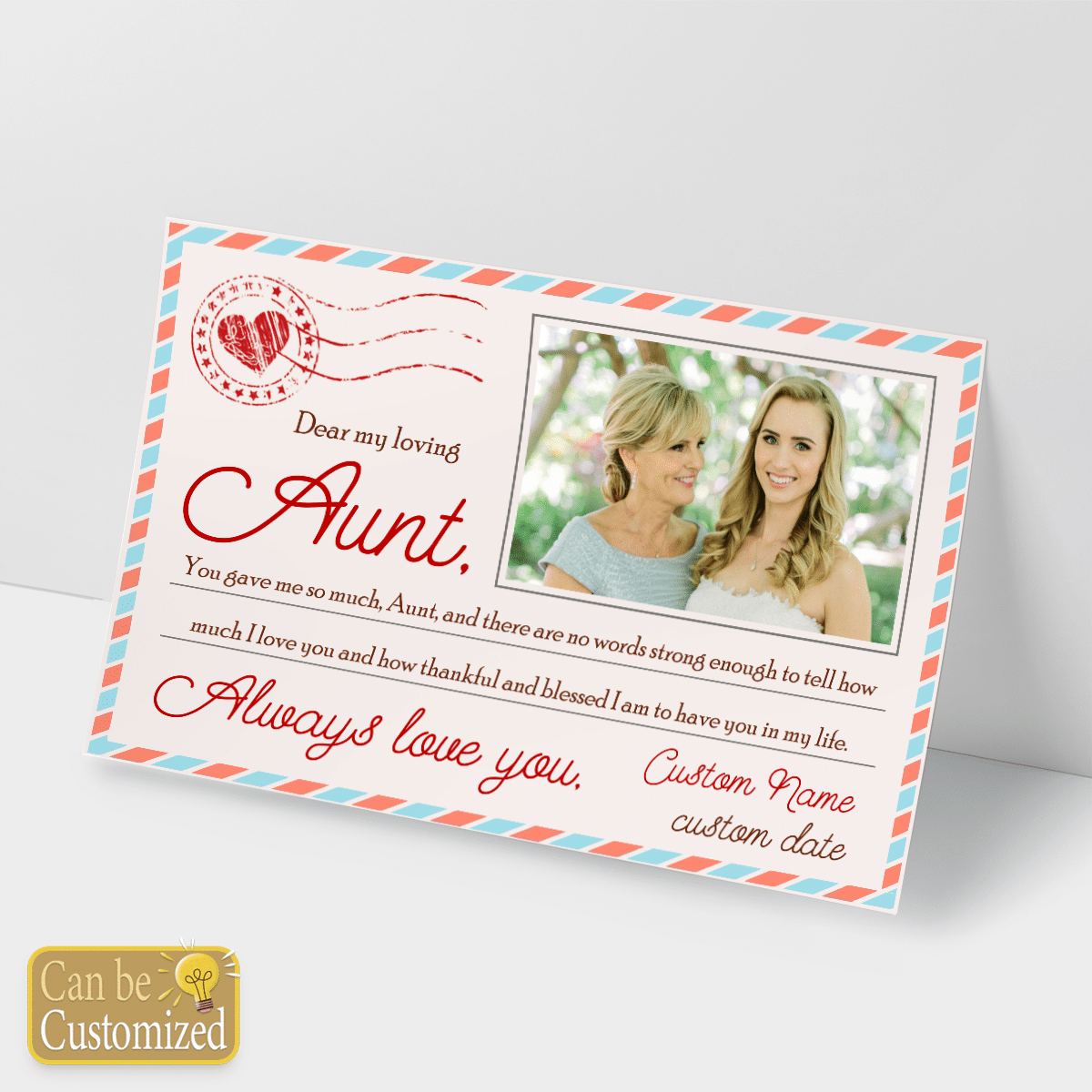 Personalized Gift For Aunt You Gave Me So Much Letter Style Custom Photo and Name