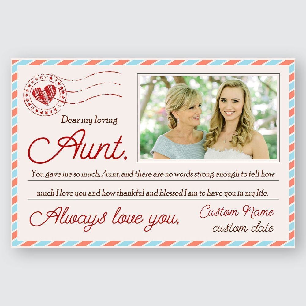 Personalized Gift For Aunt You Gave Me So Much Letter Style Custom Photo and Name