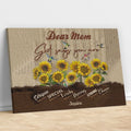 Gifts for Mom Grandma Aunt Sister God Says You Are Wall Art with Sunflowers