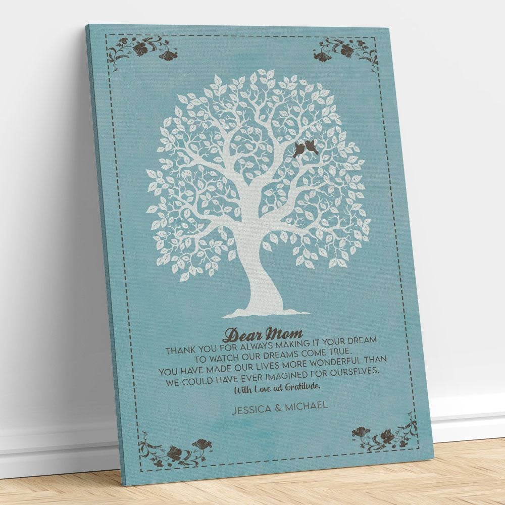 Gifts for Mom Dad Meaningful Quote Wall Art Family Personalized Gifts