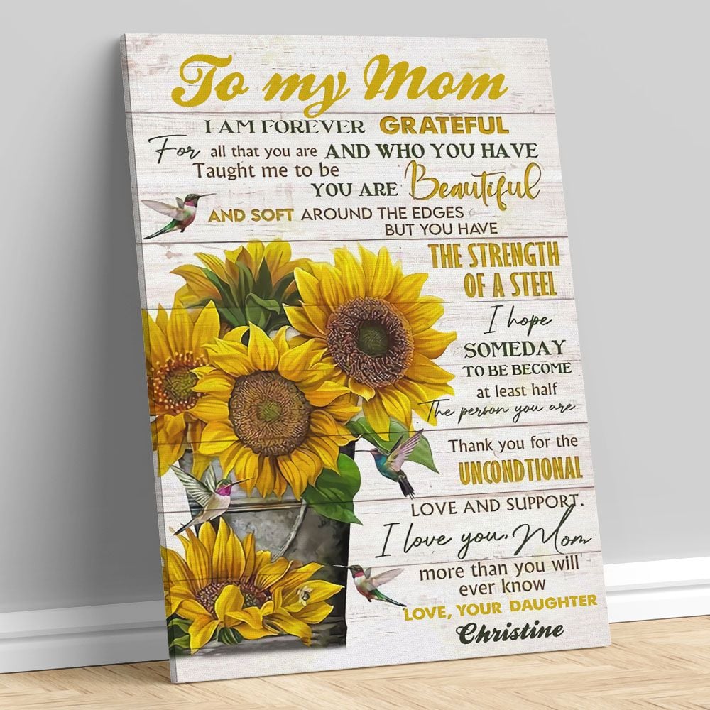 Personalized Sunflower Wall Art Gifts For Mom From Daughter
