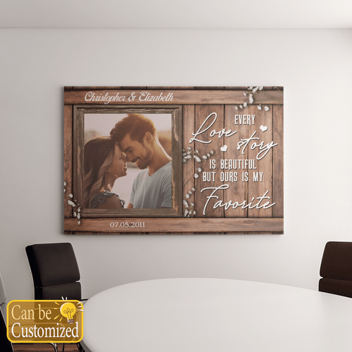 Every Love Story Is Beautiful But Ours Is My Favorite Personalized Wall Art