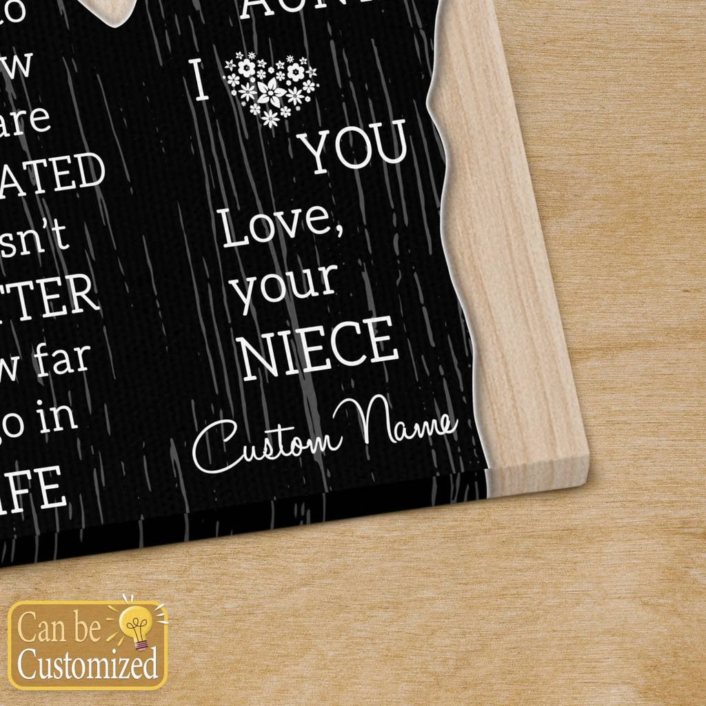 Gifts For Aunties Poster To My Aunt From A Niece Silhouette Meaningful Quotes